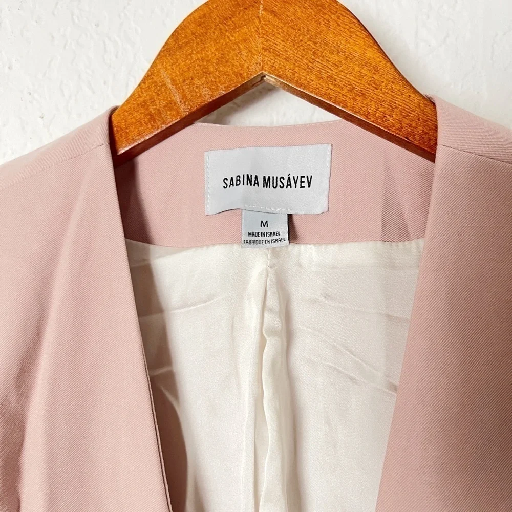 Sabina Musayev Slim-fit flowing single-breasted blazer